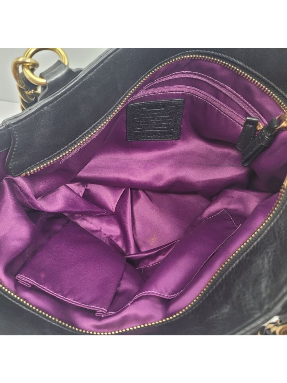 Coach Madison Women's Black Soft Leather Tote Bag H1294-20466 - Picture 7 of 11